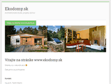 Tablet Screenshot of ekodomy.sk